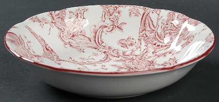 Provincial Garden Cranberry Coupe Cereal Bowl