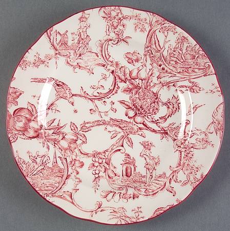 Provincial Garden Cranberry Salad Plate