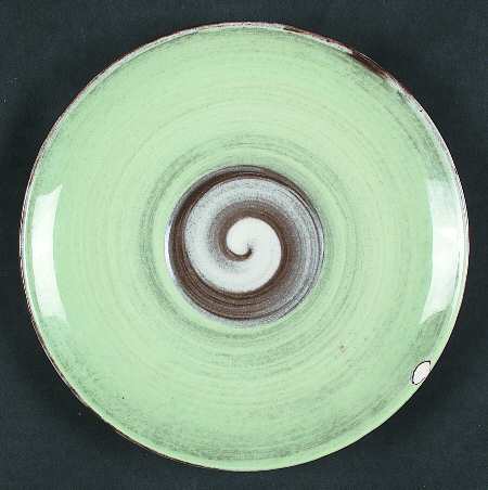 Stylized Spirals, Brown &amp; Green by Santa Anita