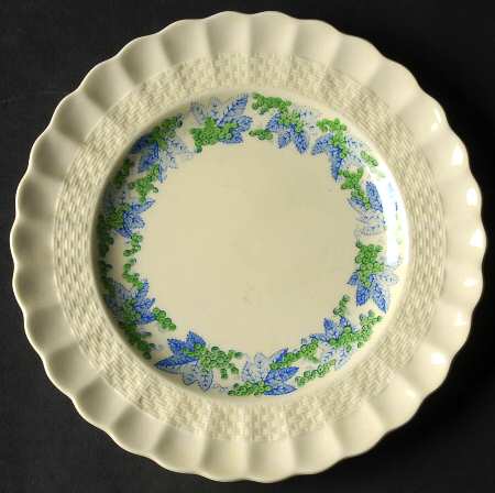 Valencia Blue Green (Cream Background) Salad Plate