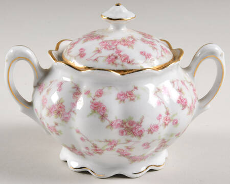 Bridal Rose Sugar Bowl & Lid