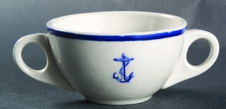 US Navy Mess (Wardroom Officer) Flat Bouillon Cup
