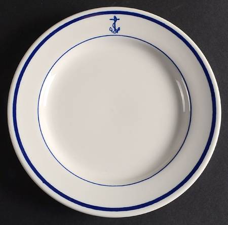 US Navy Mess (Wardroom Officer) Luncheon Plate