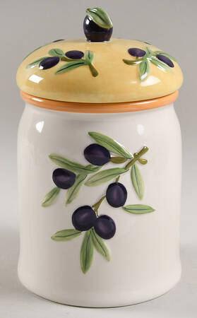 Olive Branch Large Canister & Lid