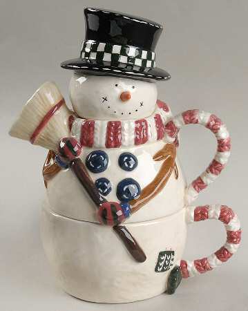 Snow Friends Individual Teapot & Lid with Cup