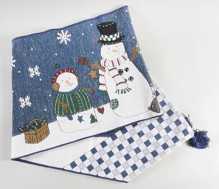 Snow Friends 12" X 69" Tapestry Table Runner