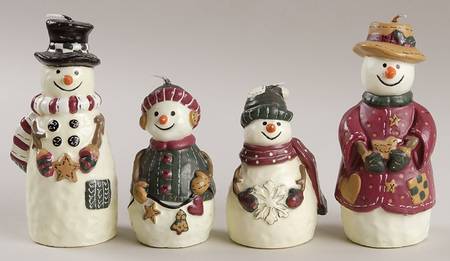 Snow Friends Snowman Candle - Set of 4