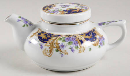 Royal Violets Teapot for Individual Teapot & Lid with Cup