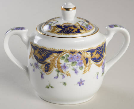 Royal Violets Sugar Bowl & Lid