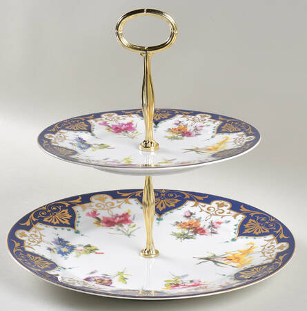 Vanderbilt Service 6 5/8"-10"  2 Tiered Serving Tray (Dp, Sp) HC