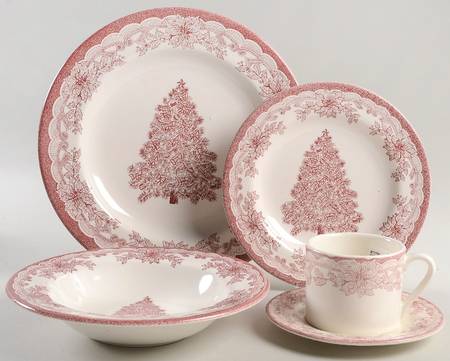 Yuletide Red 5 Piece Place Setting