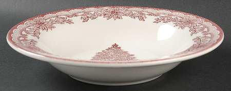 Yuletide Red 10" Round Vegetable Bowl