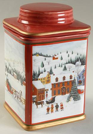 Christmas Valley Medium Canister & Lid