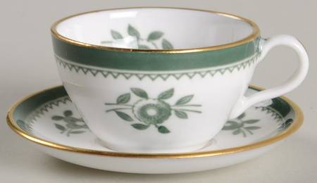 Gloucester Green (Bone China) Miniature Cup and Saucer Set