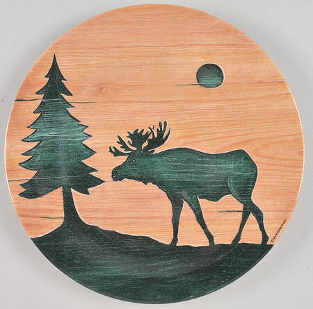 Log Cabin Melamine Salad Plate