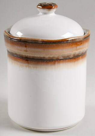 Waves Brown Medium Canister & Lid
