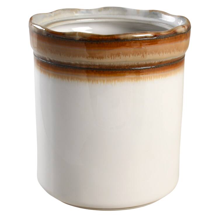 Waves Brown Large Canister No Lid by Sango