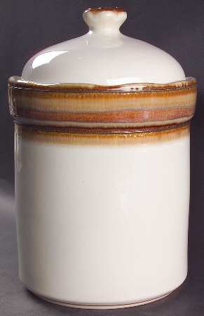 Waves Brown Extra Large Canister & Lid by Sango