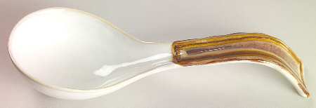 Waves Brown Spoon Rest/Holder (Holds 1 Spoon)