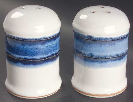 Waves Blue Salt & Pepper Set by Sango