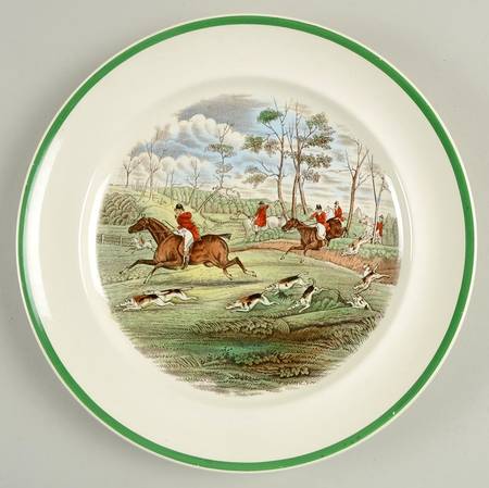 Herring Hunt (Smooth, Green Trim) by Spode