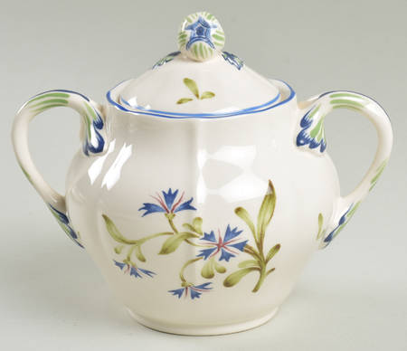 Williamsburg Cornflower Sugar Bowl & Lid