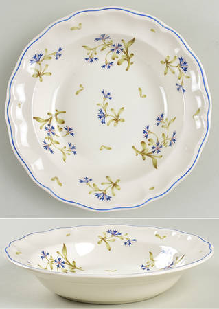 Williamsburg Cornflower Rim Soup Bowl