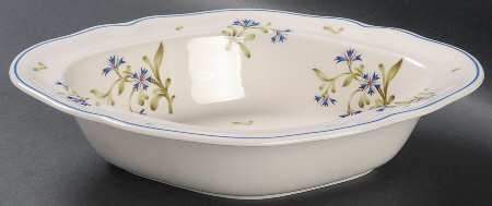 Williamsburg Cornflower 10" Oval Vegetable Bowl