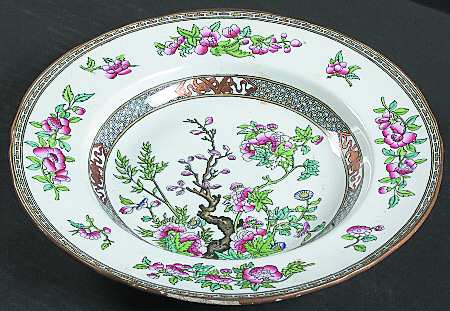 Indian Tree (Green Trim, Scalloped) by Spode