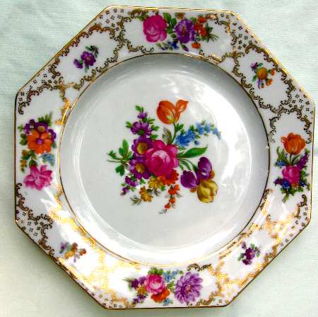 Dresdner Art Octagonal Salad Plate