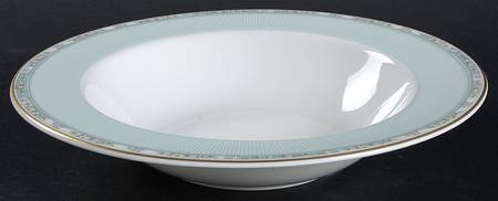 Silk Line Green Rim Soup Bowl