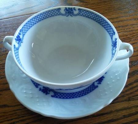 SCH339 Flat Cream Soup Bowl & Saucer Set