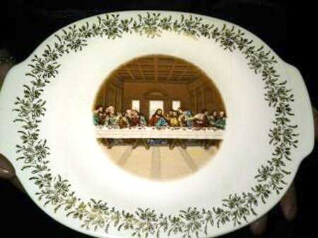 Lord's Supper 14" Oval Handled Platter