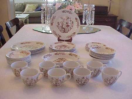 Indian Tree Brown Flat Cup & Saucer Set