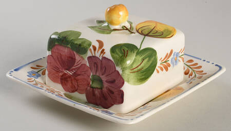 Belle Fiore Square Covered Butter