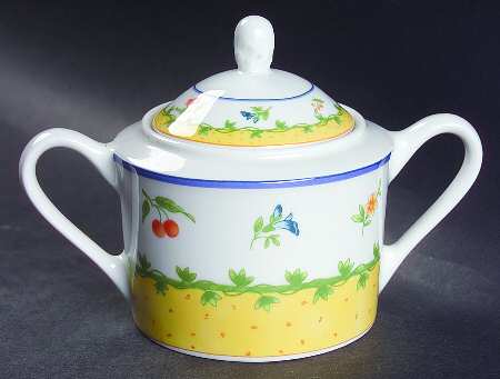 French Chateau Sugar Bowl & Lid