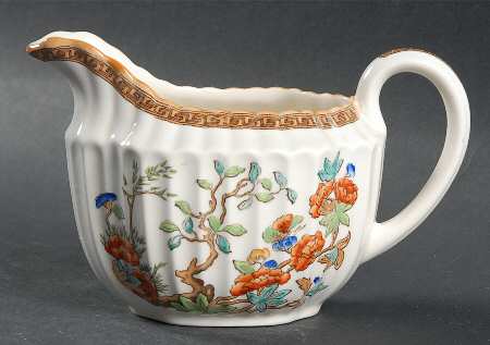 Indian Tree (Orange Rust, Scallop, Mustard Trim) Creamer