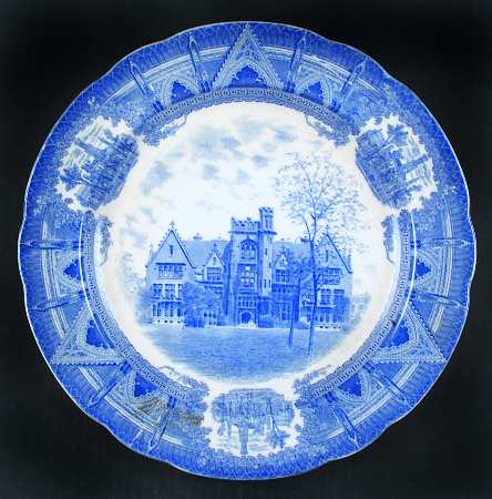 University of Chicago Blue Dinner Plate
