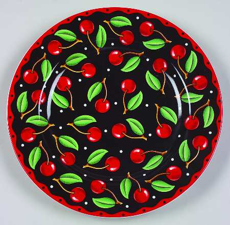 Cherries (Decorated Verge) Salad Plate