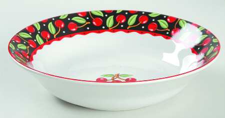 Cherries (Decorated Verge) Coupe Soup Bowl