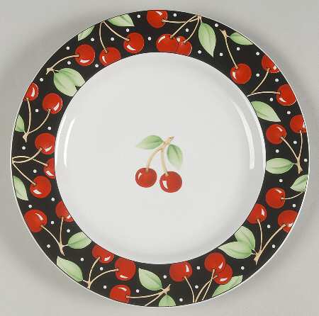 Cherries (Decorated Verge) Salad Plate