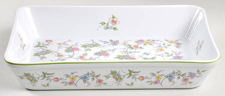 Corona (Green Trim) 12" Rectangular Baker