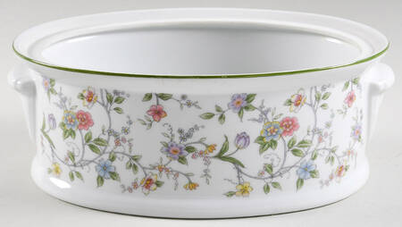 Corona (Green Trim) 2 Quart Oval Covered Casserole No Lid