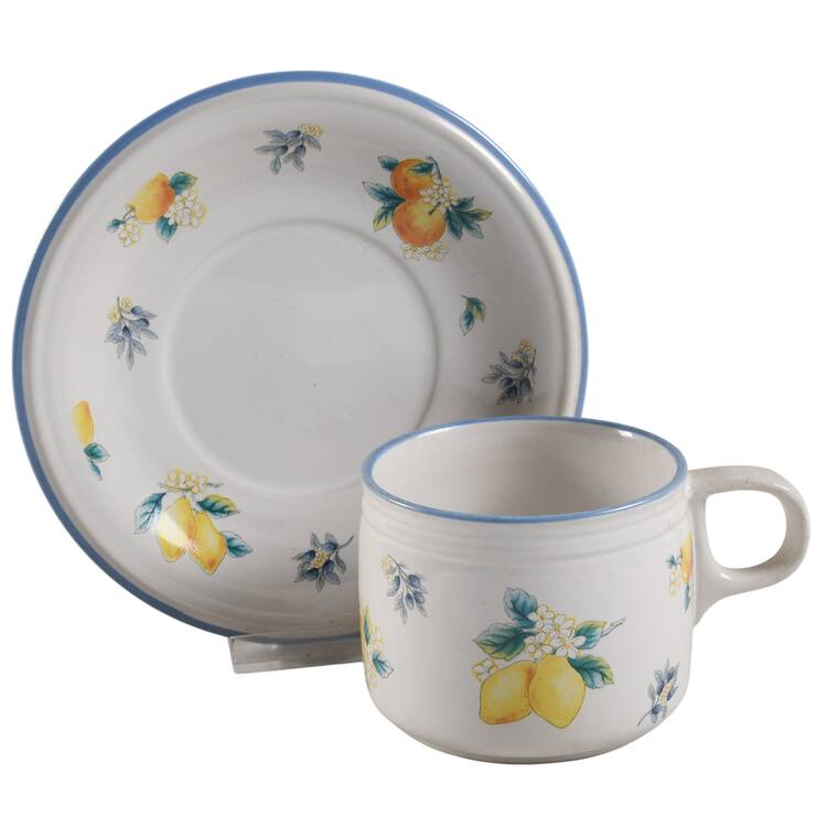 Sunshine Valley Flat Cup & Saucer Set by Studio Nova