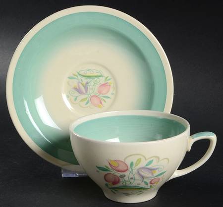 Dresden Spray Breakfast Cup & Saucer Set