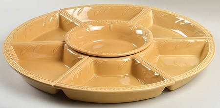 Sorrento Wheat (Gold) 7 Piece Lazy Susan (6 LASS and 1 LASC)
