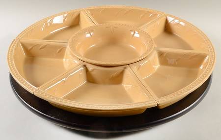 Sorrento Wheat (Gold) 8 Pc Lazy Susan (6 Sides, 1 Center, Base)