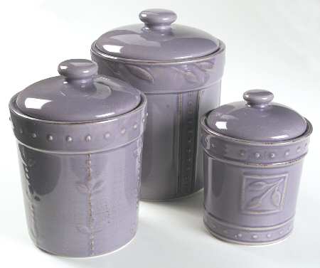 Sorrento Grappa (Plum) (3 Piece) Canister Set (Box Set)