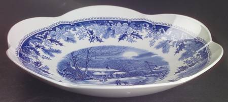 Winter's Eve Blue (Camilla Shape) 11" Daisy Bowl