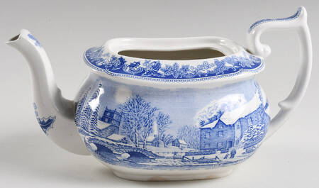 Winter's Eve Blue (Camilla Shape) Teapot No Lid